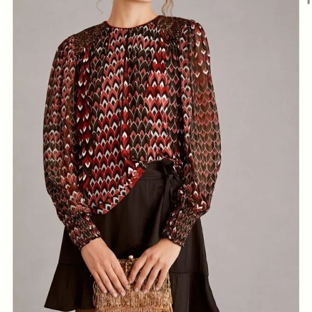 Bl-nk Sequin-Embellished Blouse 